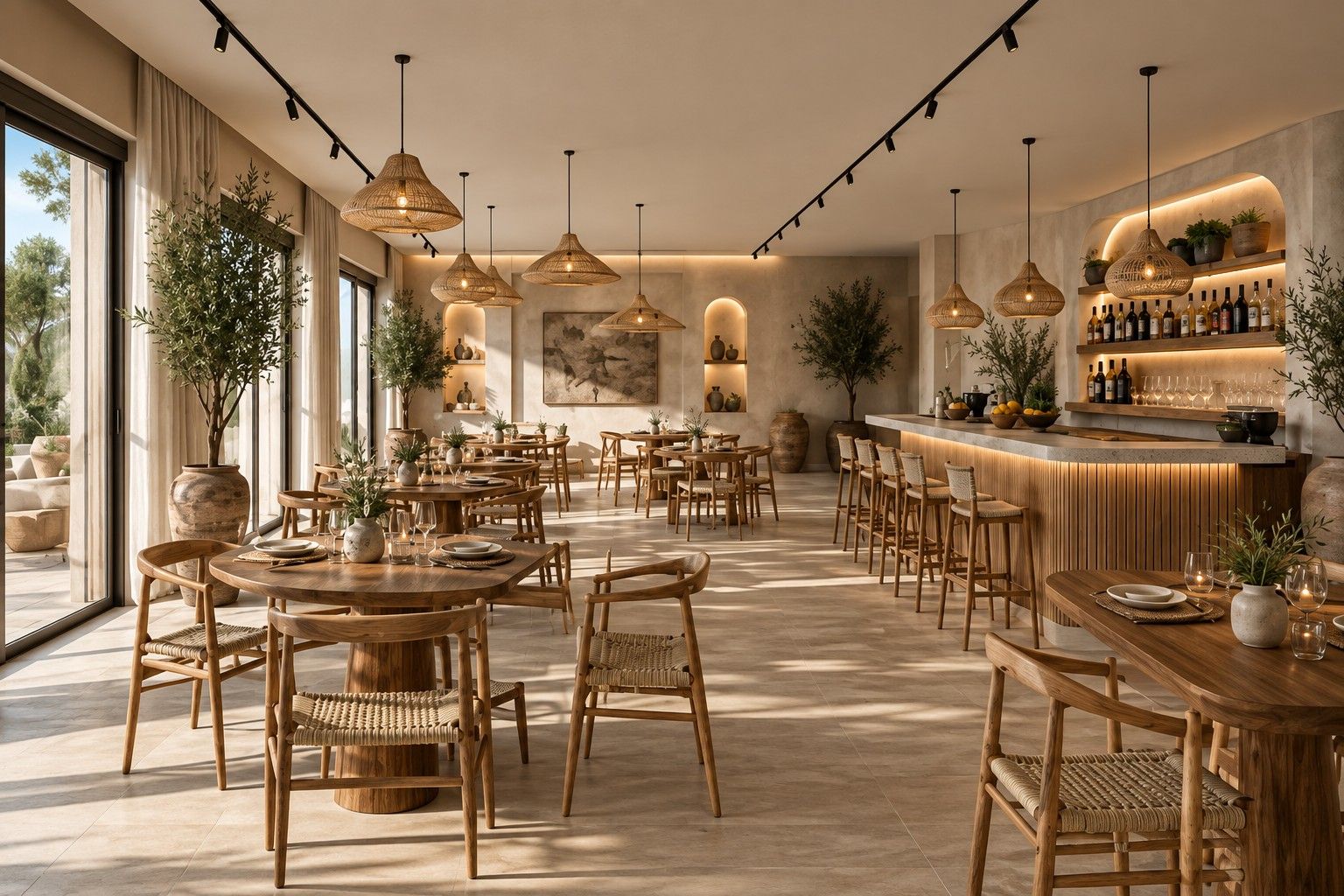 Evening atmosphere by the pool at Otium